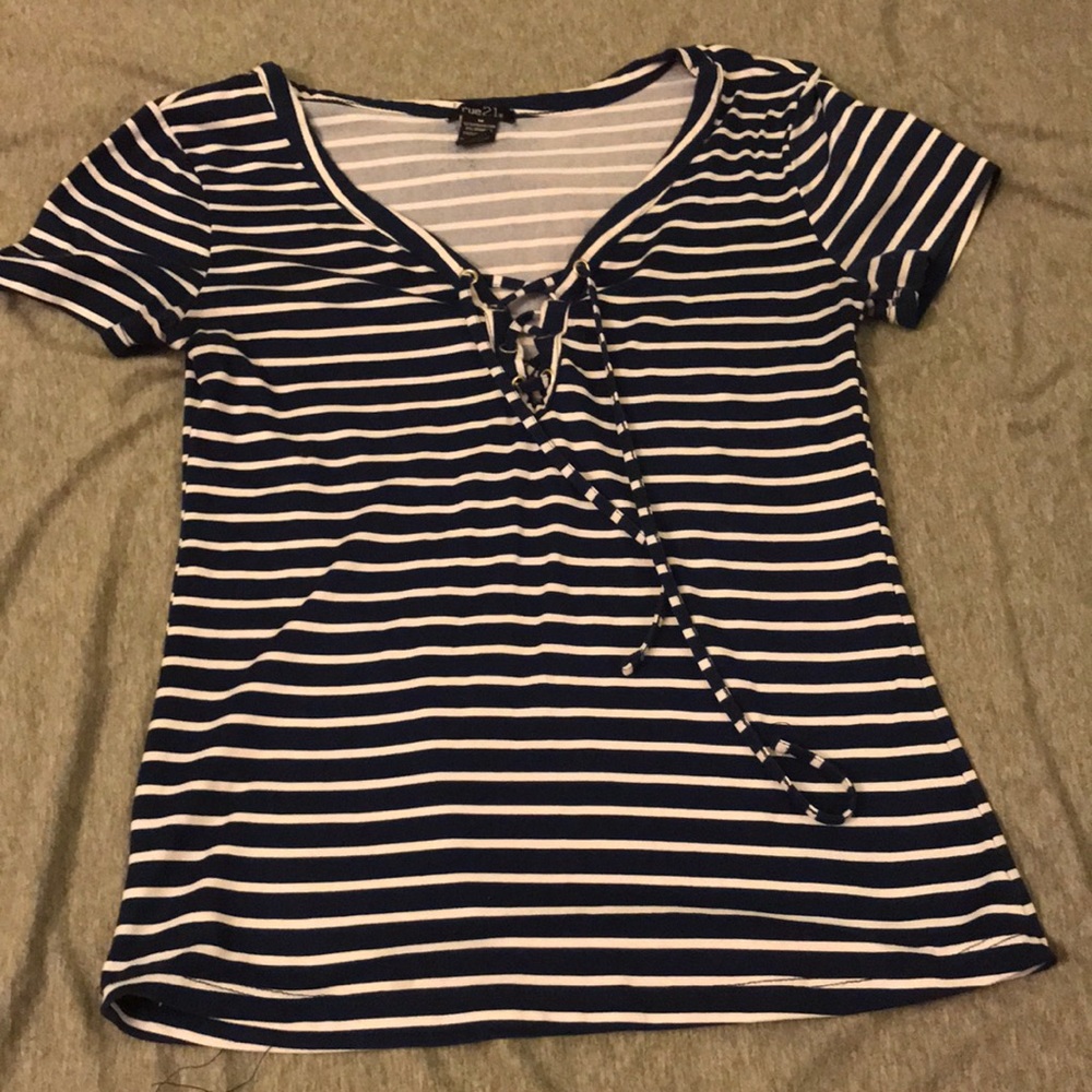 Blue and white t-shirt